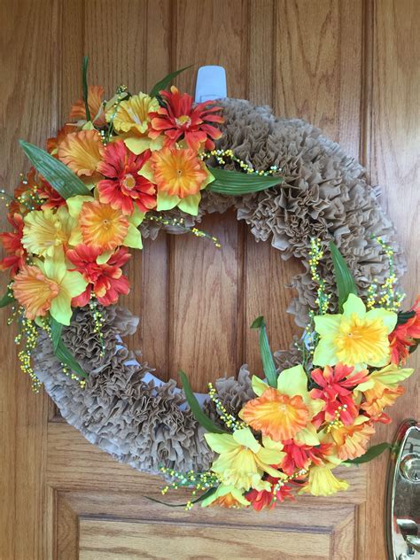 Natural coffee filter wreath made by Latecia Clay. One of a kind. Every ...