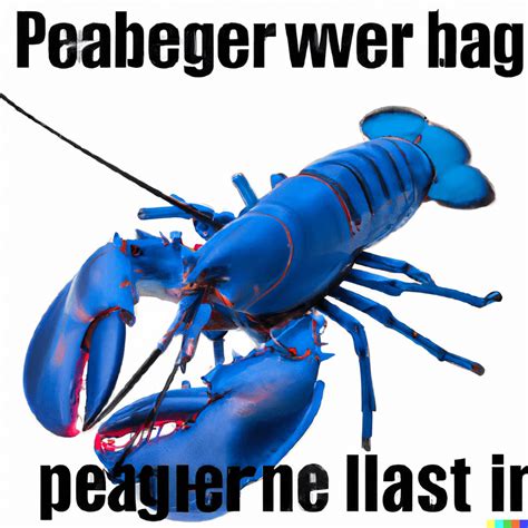 A funny Blue lobster meme trending in 2077 : r/dalle2