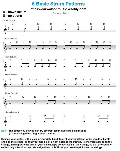 Strum Patterns 的图像结果