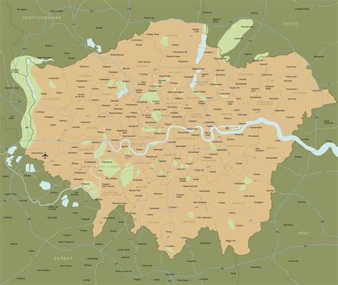 Printable Map Of London Boroughs - Printable Free Templates