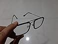 Buy Zyaden Black & Silver Rectangluar Unisex Eyewear Frame 379 at Amazon.in