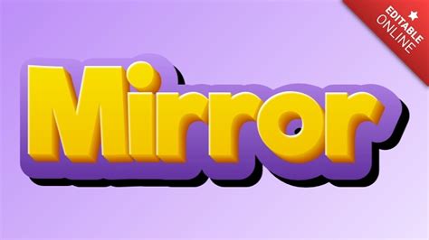 Image result for Mirror Text Design