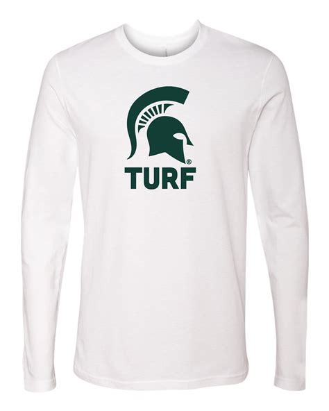 MSU Turf | White Michigan State Turf Long Sleeve T-Shirt – Nudge Printing