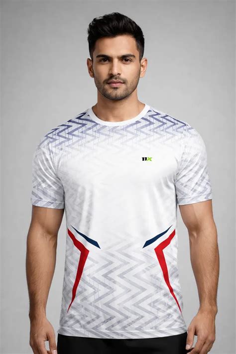 11X Sports White Polyester And Lycra T Shirt For Men Price in India ...
