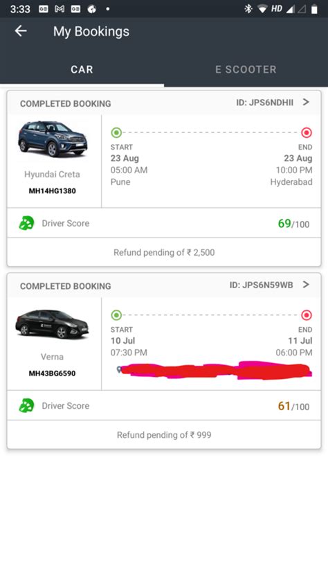Zoomcar — Refund not processed even after 6 months