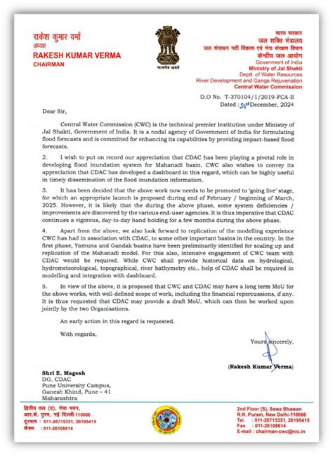 Early warning system for flood prediction in the river basins of India