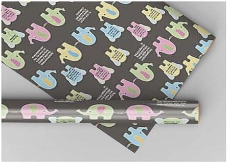 Accuprints Gift Wrapping Paper Pack Of 10 | Design Elephant Print |Size ...