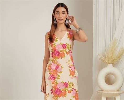 Pink Printed Cotton Slip