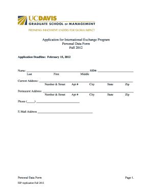 Fillable Online students gsm ucdavis Application for International ...