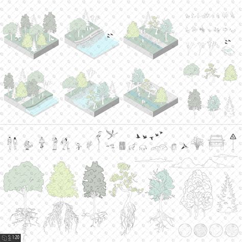 Axonometric & Flat Vector Landscape Diagram Creative Content Bundle ...