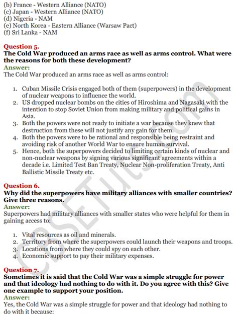 MCQ of Political Science Class 12 Cold War Era 的图像结果