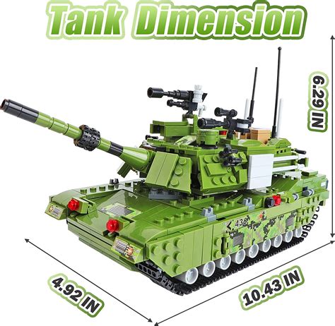 Buy City Military Tank Army Building Block, T90 Tank 6 in 1 Armored ...