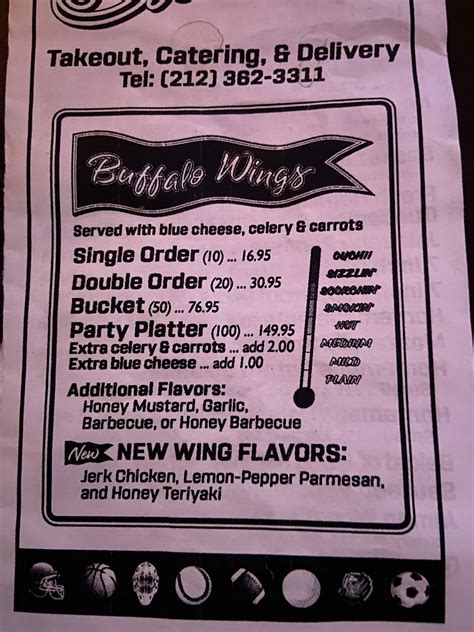 Menu at Blondies Sports pub & bar, West New York, 212 W 79th St