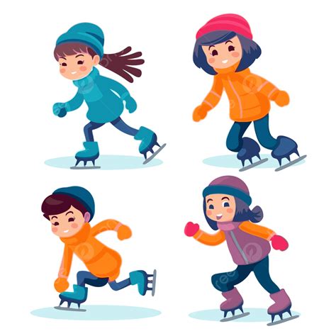 Ice Skaters Cartoon