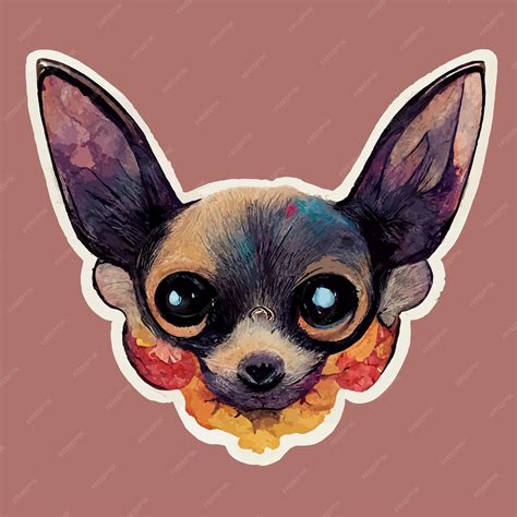 Niedliche kawaii Chihuahua Aufkleber Clip Art Pastell Goth Vibe Hund ...