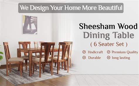 Waitrose Solid Sheesham Wood Dining Table Six 6 Seater | Wooden Dinning ...