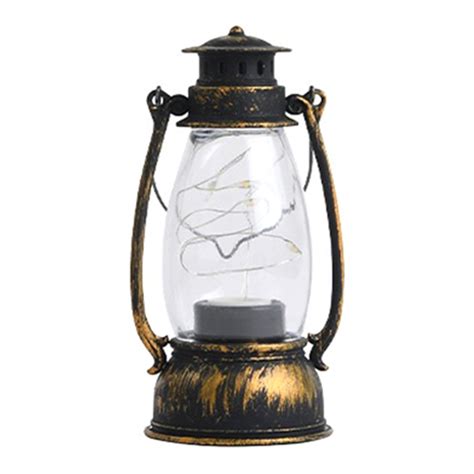 Visland Flameless Led Vintage Lantern, Outdoor Hanging Plastic Lantern, Halloween Decorative ...