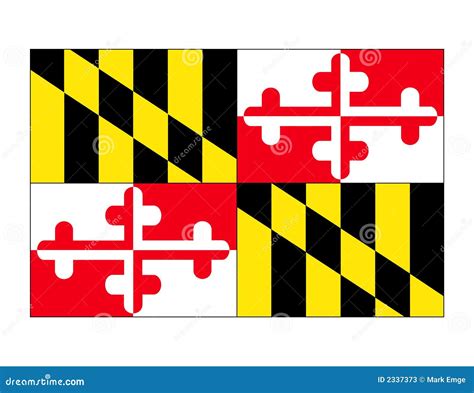 Maryland State Flag Vector stock vector. Illustration of checker - 2337373