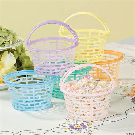 Plastic Pastel Round Easter Baskets - 12 Pk - Party Supplies Canada ...