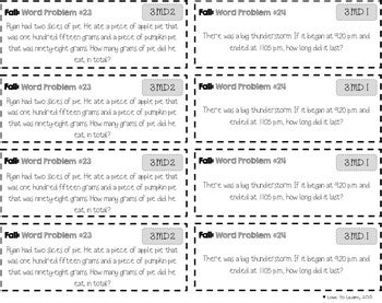 Image result for Fall Word Problem 3rd Grade
