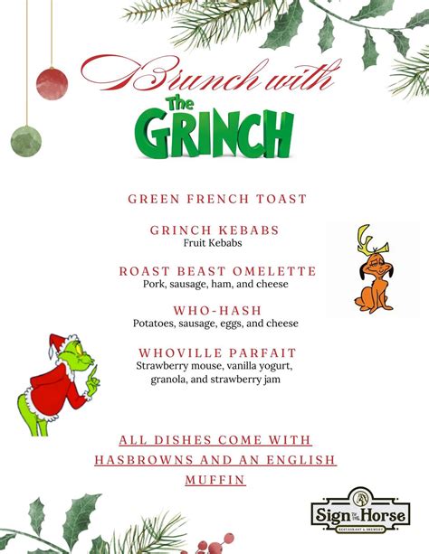 Brunch with the Grinch @ Sign of the Horse - Red Lion, 16 North Main ...