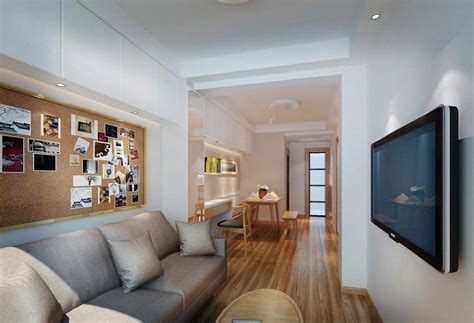 80平米雅致时尚公寓客厅整体效果图_装修图片-保障网装修效果图