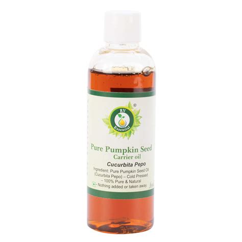 Buy R V Essential Cucurbita Pepo Pure Pumpkin Seed Carrier Oil 200ml ...