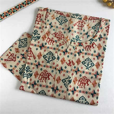 Patola Print Short Kurti - Green - Pure Cotton – asenne