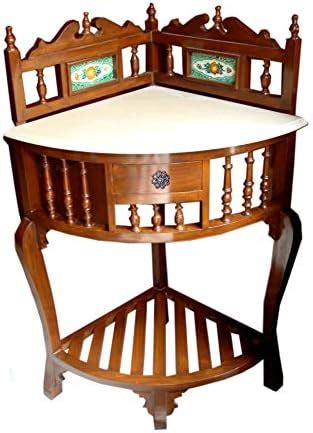 Shilpi Handmade Sheesham Wood Royal Look Console Brown Gloss Finish ...