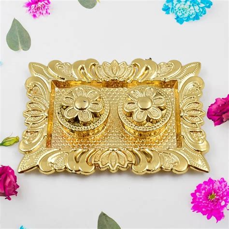 Kumkum Roli Small Rectangle Plate for Festive & Gifting Purpose – Brand ...