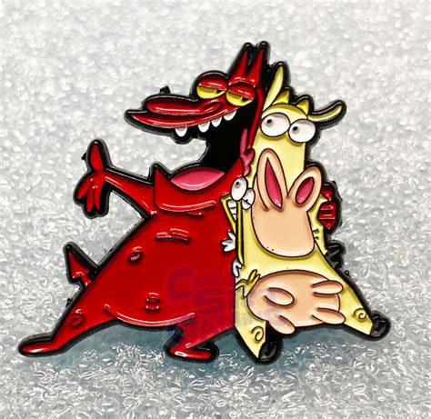 Cow, Chicken & Red Guy Pin Badge – Cool Spot Gaming
