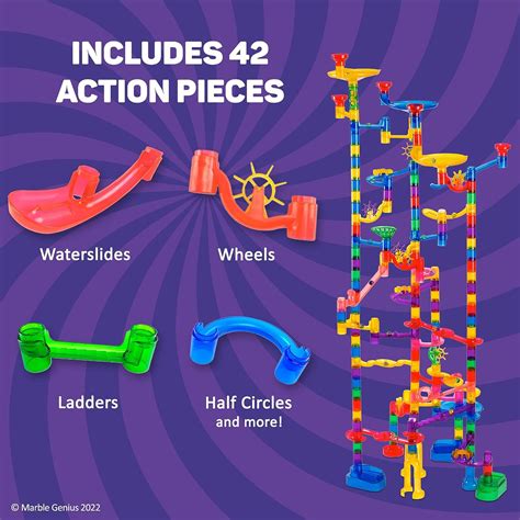 Buy Marble Genius Marble Run Extreme Set; 300 Complete Pieces (118 ...