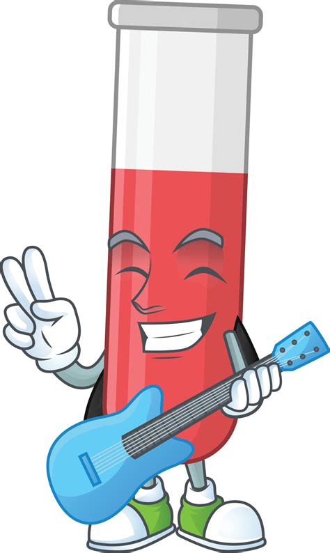 Red test tube Cartoon character 21114036 Vector Art at Vecteezy