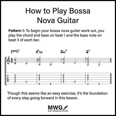 How to Play Bossa Nova Guitar in 2023 | Bossa nova, Guitar, Jazz chord ...
