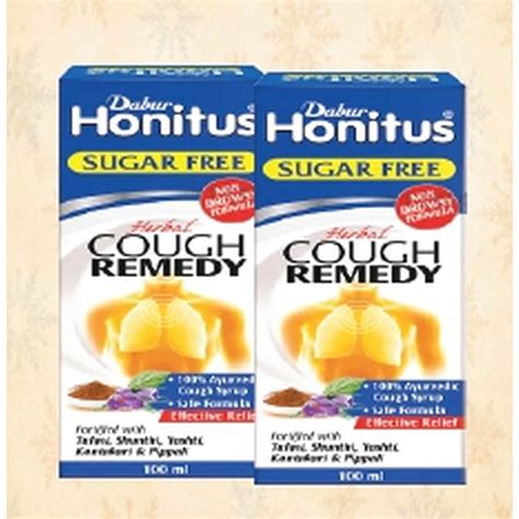 Buy DABUR HONITUS HERBAL COUGH REMEDY SUGAR FREE PACK OF 2 Online & Get ...