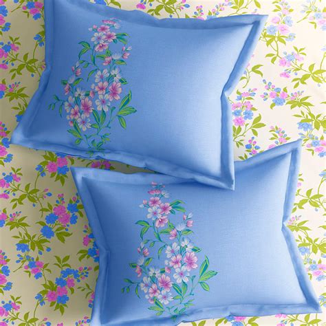 Buy PORTICO Charlotte Cotton 210TC Floral Print 3Pcs Super King ...