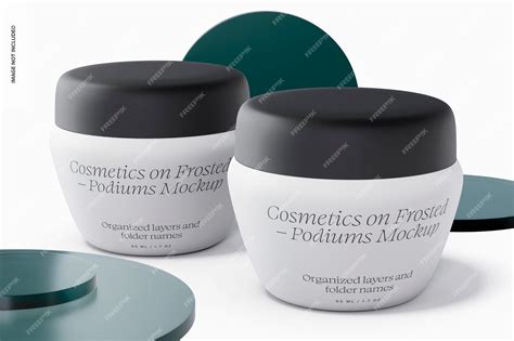 Premium PSD | Mini Skin Care Cream Jars Mockup