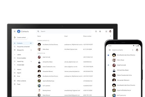 Image result for Google Contacts App Interface