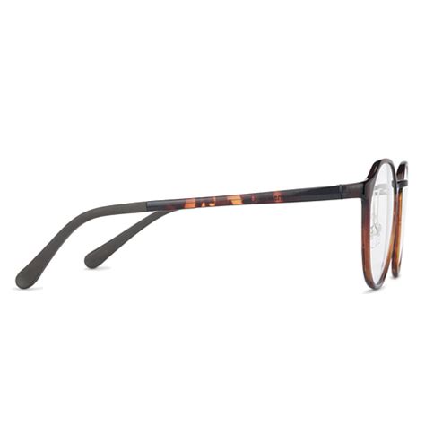 Buy Brown Tortoise Full Rim Round Lenskart Air SG Flex LA E13411AF-C2 ...