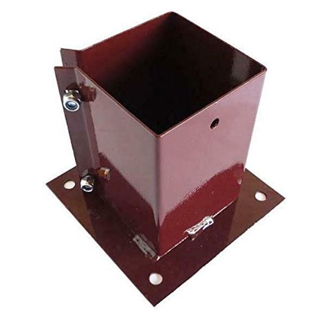 Buy Garden Mile 4 x 100mm x 100mm Galvanised Steel Bolt Down Square ...