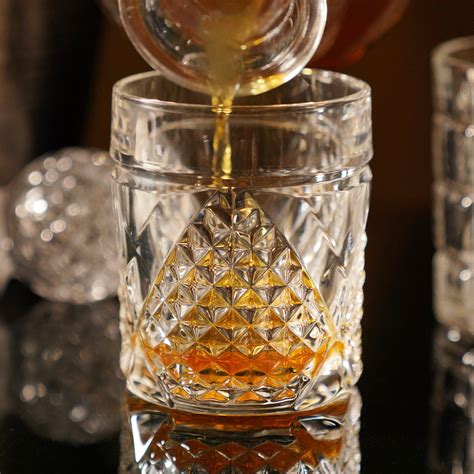 Clear Cut Whiskey Glass