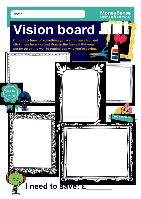 Image result for Vision Board Worksheet