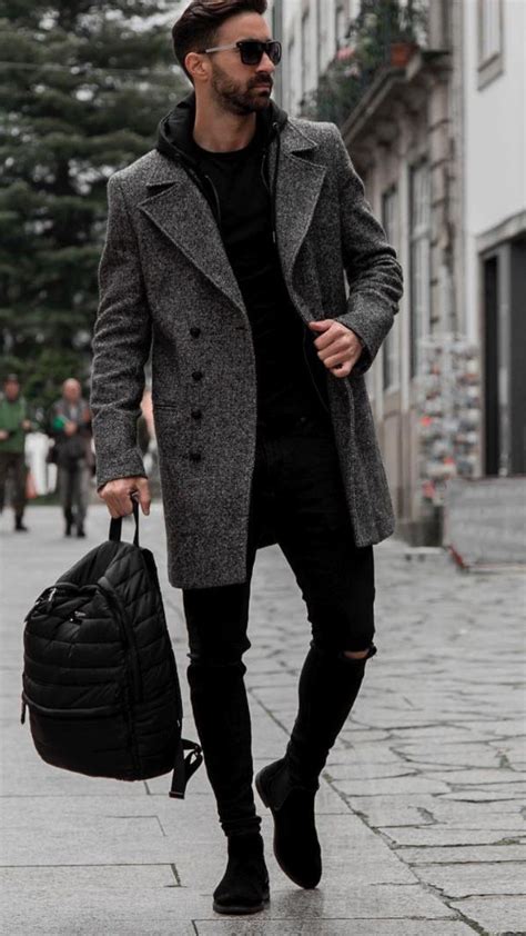 5 Winter Coat Outfits For Men | Winter outfits men, Long coat men, Mens ...