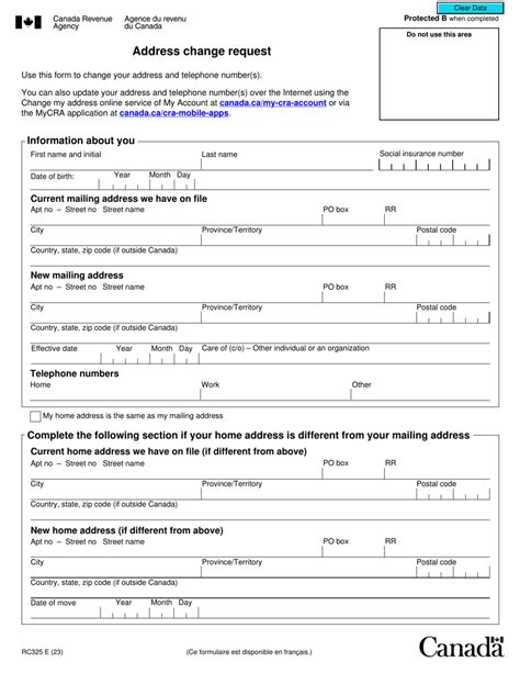 Image result for Address Change Request Form