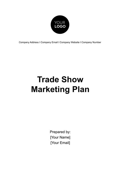 Free Trade Show Marketing Plan Template to Edit Online
