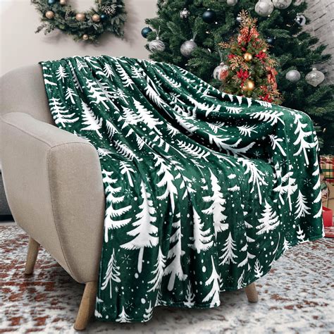 Amazon.com: Christmas Tree Throw Blanket 50x60 Inch Merry Christmas ...