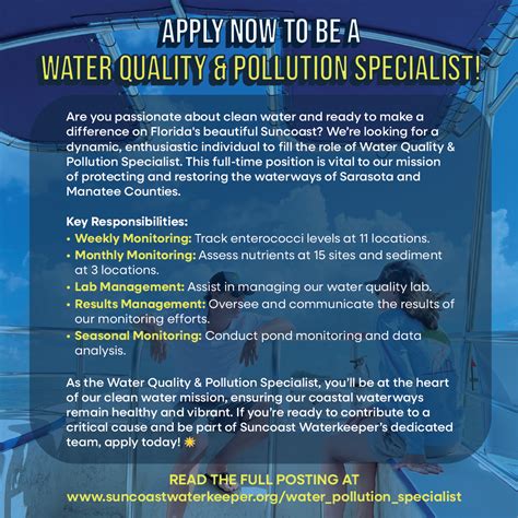 Water Quality & Pollution Specialist - Suncoast Waterkeeper