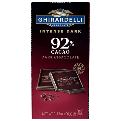 Ghirardelli 92% Intense Dark Chocolate Bar, 90g : Amazon.in: Grocery ...