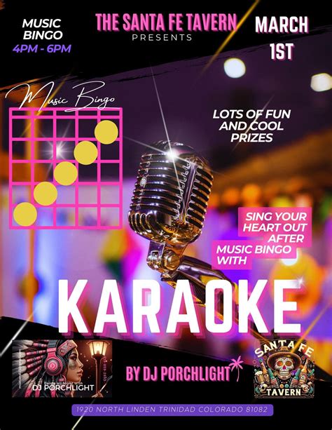 Music Bingo / Karaoke Night, 1920 North Linden, Trinidad, CO, 1 March ...