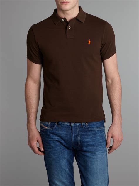 Mens Polo Shirt Brown at Jean Begaye blog